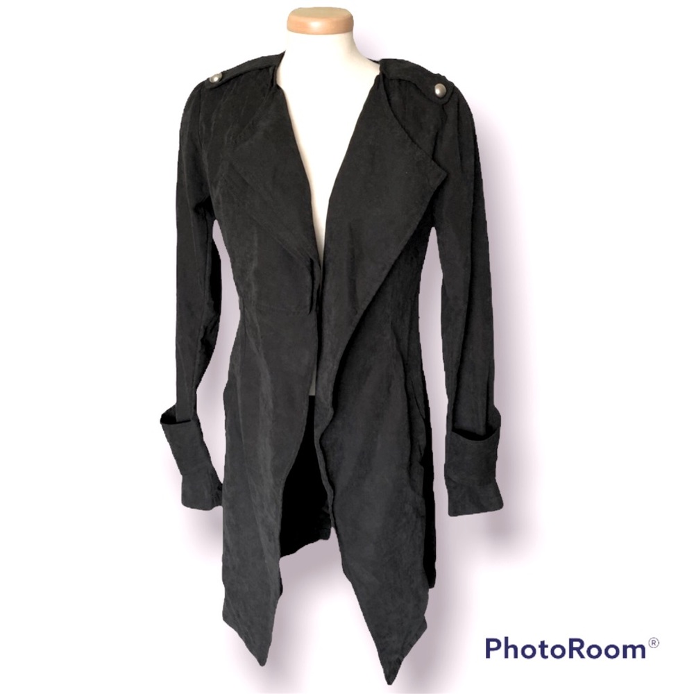 *PATTYBOUTIK* faux suede trench coat